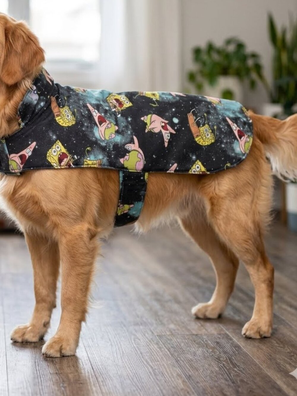 Handmade Pet Jacket Dog Coat Accessories Wrap Under Belly Hook Loop